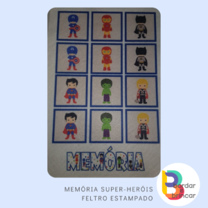 Jogo da Memória Super-Heróis – Feltro Estampado