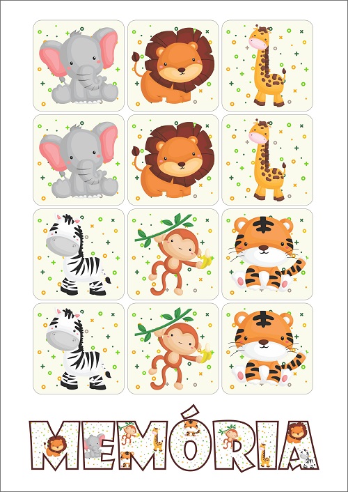 Jogo da Memória Safari - Educativos Brinquedos