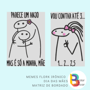 Matriz de Bordado - Coleção Namorados - Meme - Florks