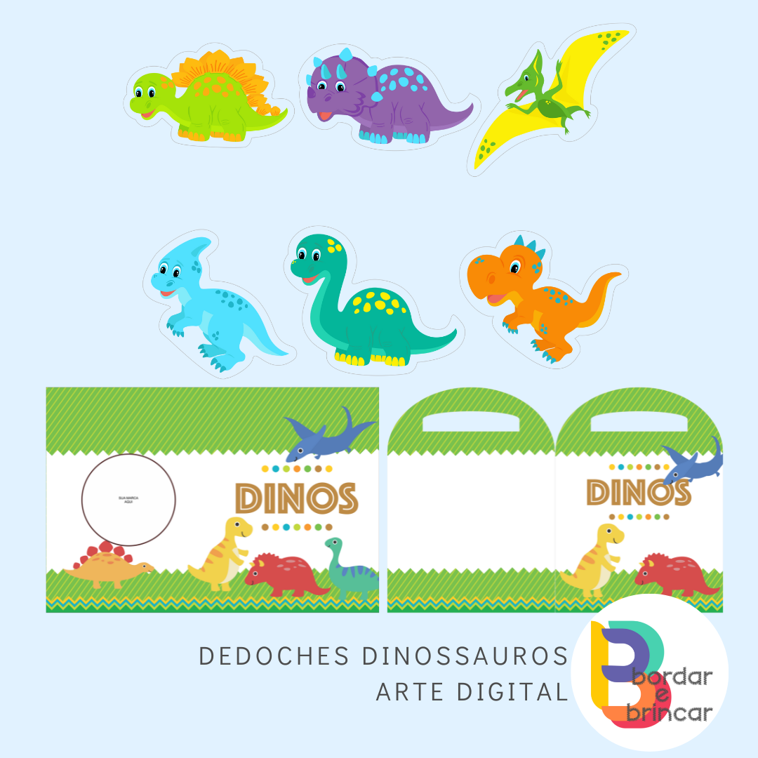 Kit Digital Dinossauro Cut Scrapbook Arquivo Png