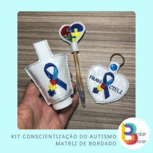 kit conscientização do autismo - matriz de bordado