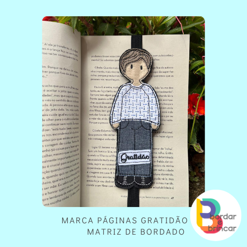 Marca página GRATIDÃO – matriz de bordado