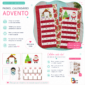 Painel calendário advento bordado em tecido patchwork com versão presépio e versão noel pinheiro números 1 a 24