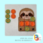 Jogo velha amigo animal bordado em feltro com 5 capas cachorrinho gatinho preguiça capivara e patinho peças X e O bastidor 13x18cm